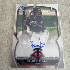2023 Bowman Chrome Ricardo Olivar Auto 1st #CPA-RO Twins