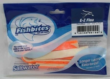 Fishbites 0100 E-Z Sand Flea Orange White Long Lasting Scent 1/2" x 13" 2CT