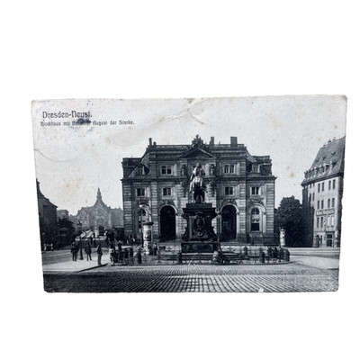Ansichtskarte Postkarte Dresden Neustadt Blockhaus Denkmal August d. Starke 1908