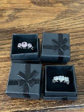 LOT OF 48 SMALL RING 🎁 BOXES VELVET BOW TRIM