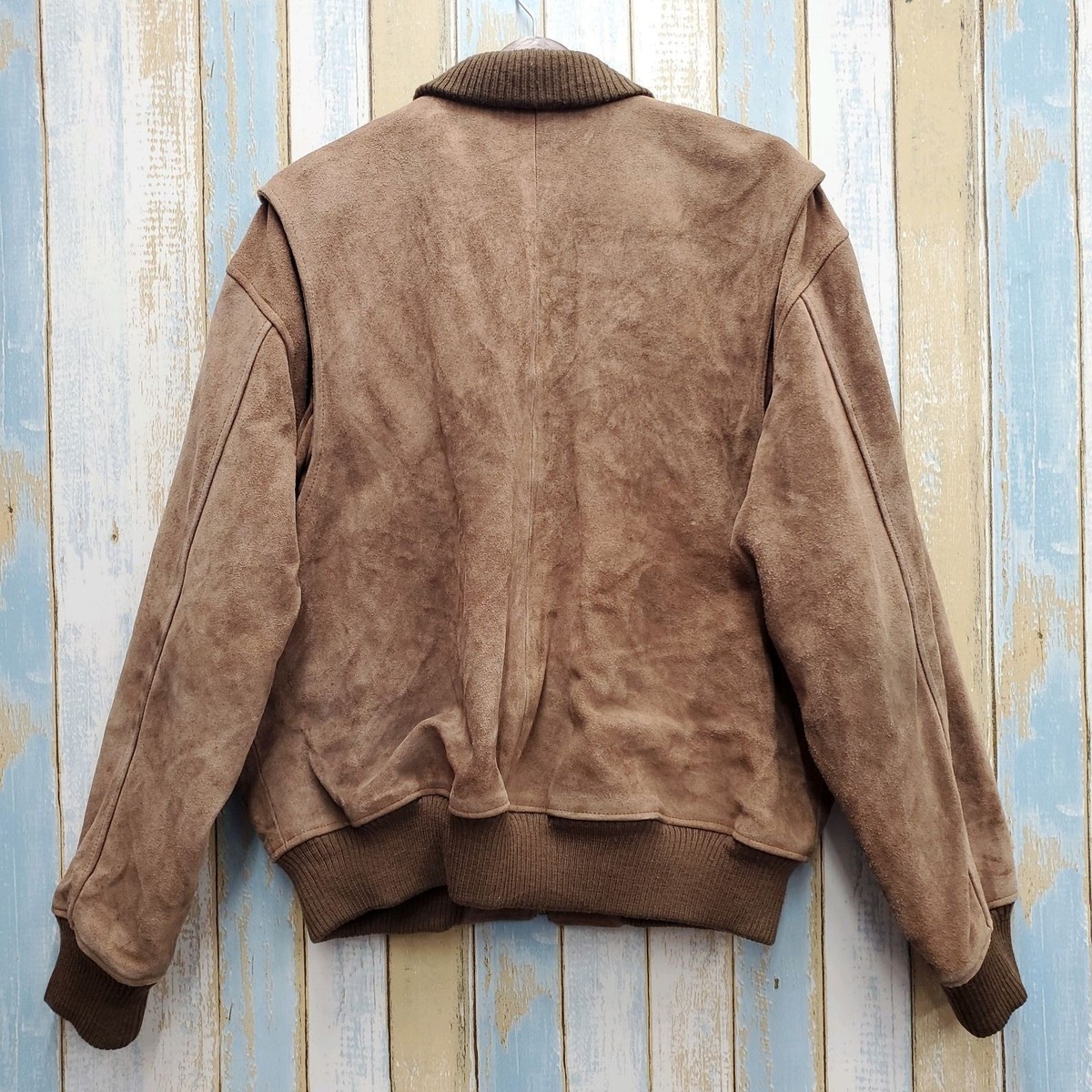 POLO COUNTRY RALPH LAUREN Suede Leather Jacket Rare Vintage Size L 
