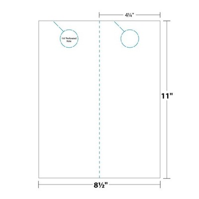 Blanks USA - Digital Door Hanger - 4.25'' x 11'', 100 Door Hangers, White