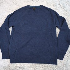 J. Crew Sweater Mens M Blue Lambs Wool Preppy Comfort Casual