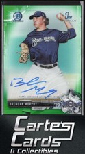 Brendan Murphy 2017 Bowman Draft #CDA-BMU Chrome Auto Green Refractor 16/99