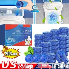 Automatic Bleach Toilet Bowl Cleaner Stain Remover Blue Tab-Tablet Flush Tank