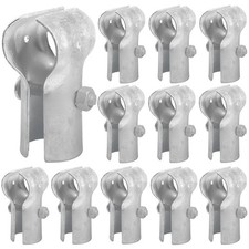 Pack of 12 1-3/8 x 1-3/8 End Rail T Clamp, Galvanized Steel Chain Link Fence ...