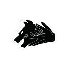 Dark Wolf Spirit – Cursed Energy Warrior Art Sticker | Kiss-Cut Vinyl