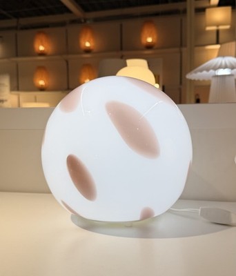IKEA FADO Table lamp, Pink /Glass colored pattern , 10