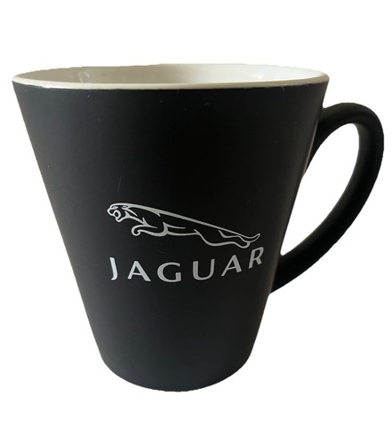 Jaguar Ceramic Coffee Mug M Ware 12 Oz Cup Black with White Logo - Picture 1 of 4