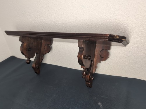 Mahogany Wall Shelf Edwardian Art Deco Plate Display 23.5"
