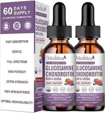 Glucosamine Chondroitin MSM 120ML Liquid Drops - Bones Joint Support Pills