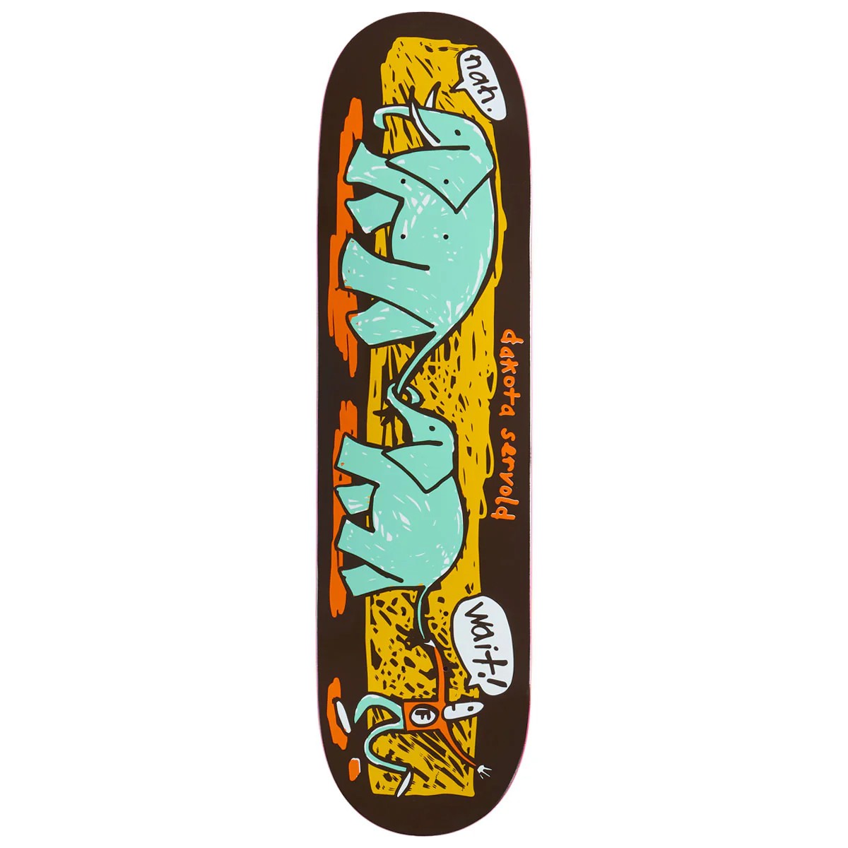 Foundation Skateboard Deck Servold Back Off Bro 8.25" x 31.98"