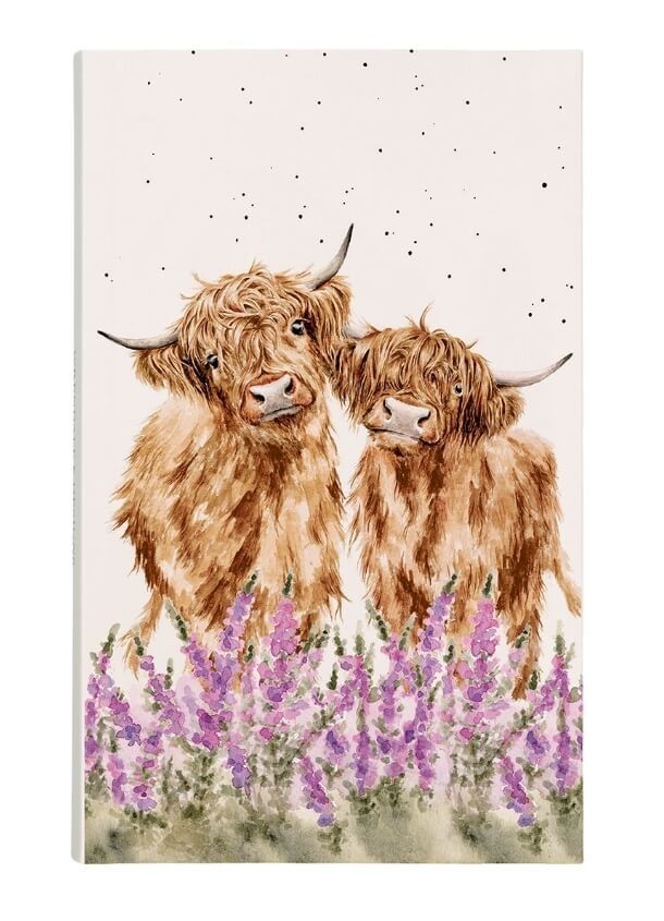 Wrendale Notepad Gentle Giants Highland Cow – Wildlife 140 Lined Page Notebook