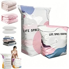 No‑pump Vacuum Storage Bags - Press & Seal,Reusable Space Saving Compression Bag