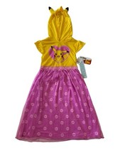 Pok&eacute;mon Pikachu Hoodie Dress Yellow Pink Tutu Cosplay K277137PK Girls Size 6 NWT