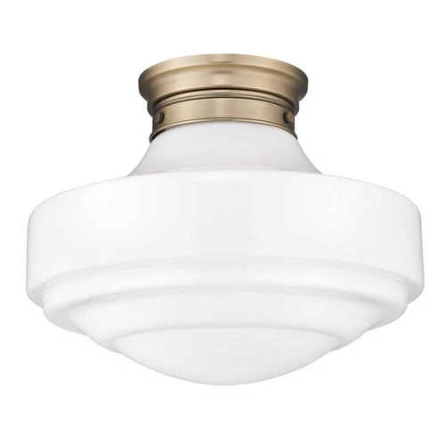 Golden Lighting 0508-LSF Ingalls 16"W Semi-Flush Ceiling Fixture - Matte Black / - Picture 3 of 11