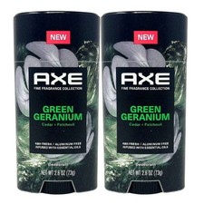 2 Pack - AXE Fine Fragrance Green Geranium Deodorant, Cedar Patchouli, 2.6oz