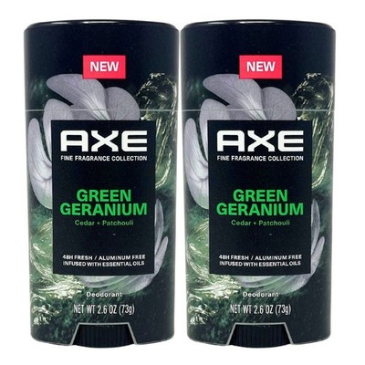 2 Pack - AXE Fine Fragrance Green Geranium Deodorant, Cedar & Patchouli, 2.6oz