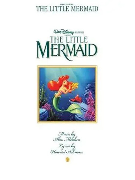 The Little Mermaid Piano Vocal Guitar Songbook Disney Matching Folio With 8...-image