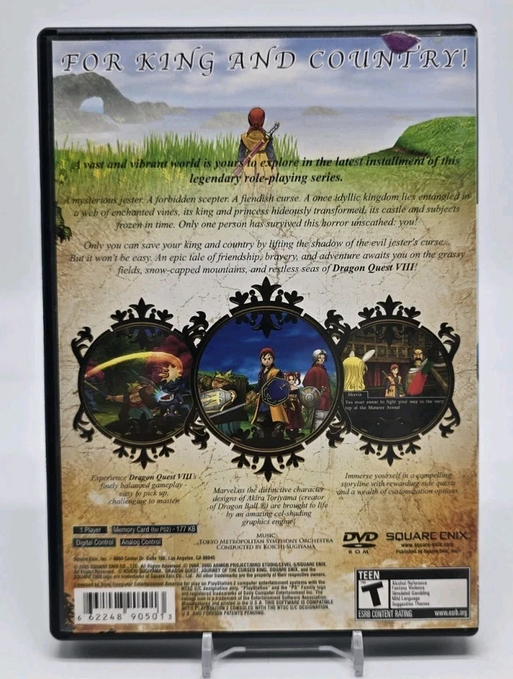 Dragon Quest VIII: Journey of the Cursed King (Sony PlayStation 2 PS2, 2006) CIB - Image 3 of 4