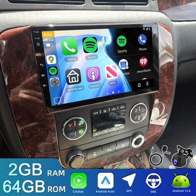 For GMC Yukon Chevy Tahoe Suburban Android 15 Apple Carplay Car Stereo Radio GPS