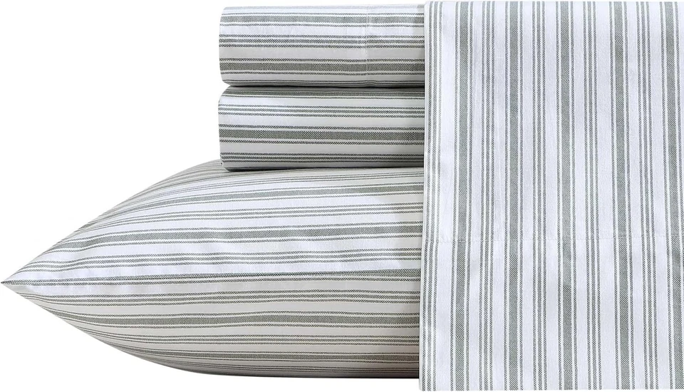 Nautica - Sábanas Completas, Juego de Ropa de Cama Ligero Algodón Percal a Juego Foto 2 de 4