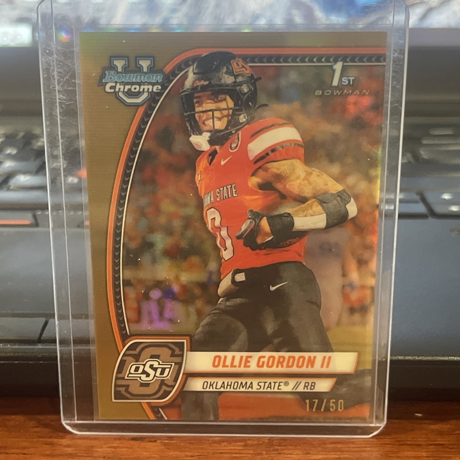 2024 OLLIE GORDON 1st Bowman U Chrome Gold Ref /50 🔥 NFL Draft