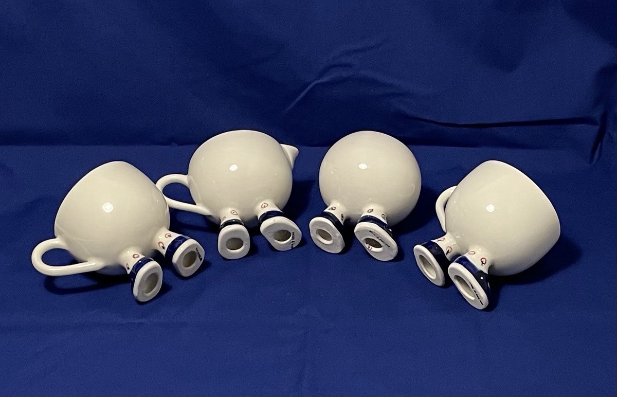 Carlton Ware Walking Ware Pair Of Cups, Creamer & Sugar Bowl