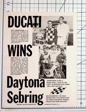 Vintage Ducati Wins Daytona Sebring Motorcycle Race Ad Ephemera