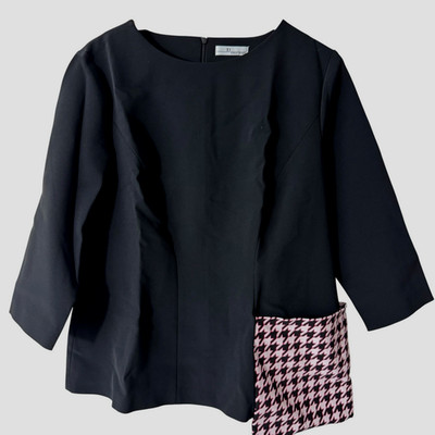 Dior D uniform vintage official Top Tunic Black  Size US 12