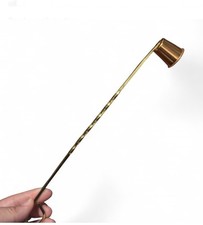 Vintage Copper Candle Snuffer with Solid Brass Spiral Handle 11" Long