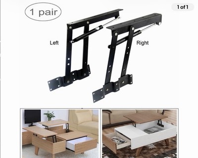 Sauton 1Pair Folding Lift Up Top Table Mechanism Hardware Fitting Hinge Spring