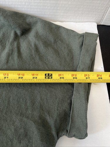 Universal Threads Womens Crop Top Boxy Minimalist Linen Blend V-Neck Green Large - Picture 13 of 16