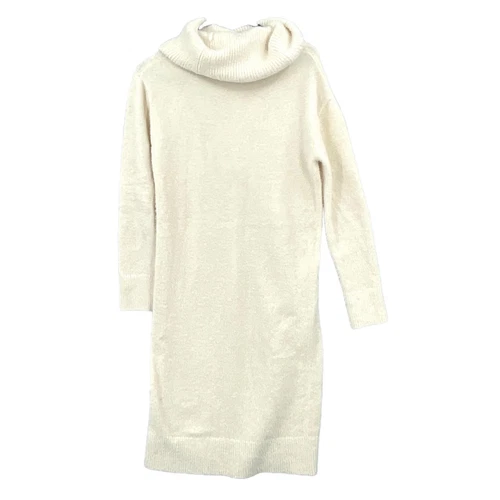 OFF WHITE Abito Maglione Banana Republic Off White Girocollo Ciglia Taglia S Nuovo con etichette