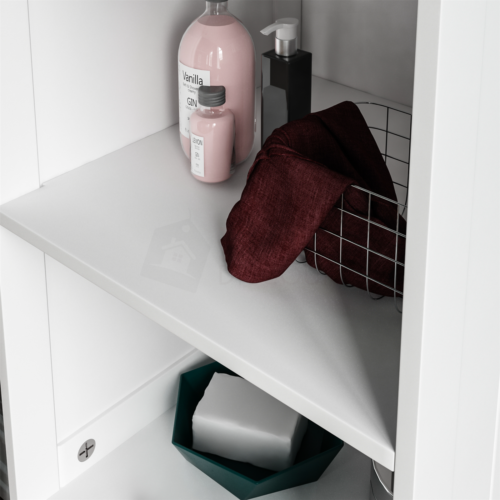 Priano Mirror Cabinet Tall Freestanding Bathroom Mirrored Door Storage Cupboard - Picture 8 of 9