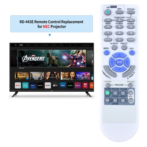 RD-443E Remote Control For NEC Projector LT220 LT240 LT260 LT265 LT280 LT35 - Picture 2 of 7