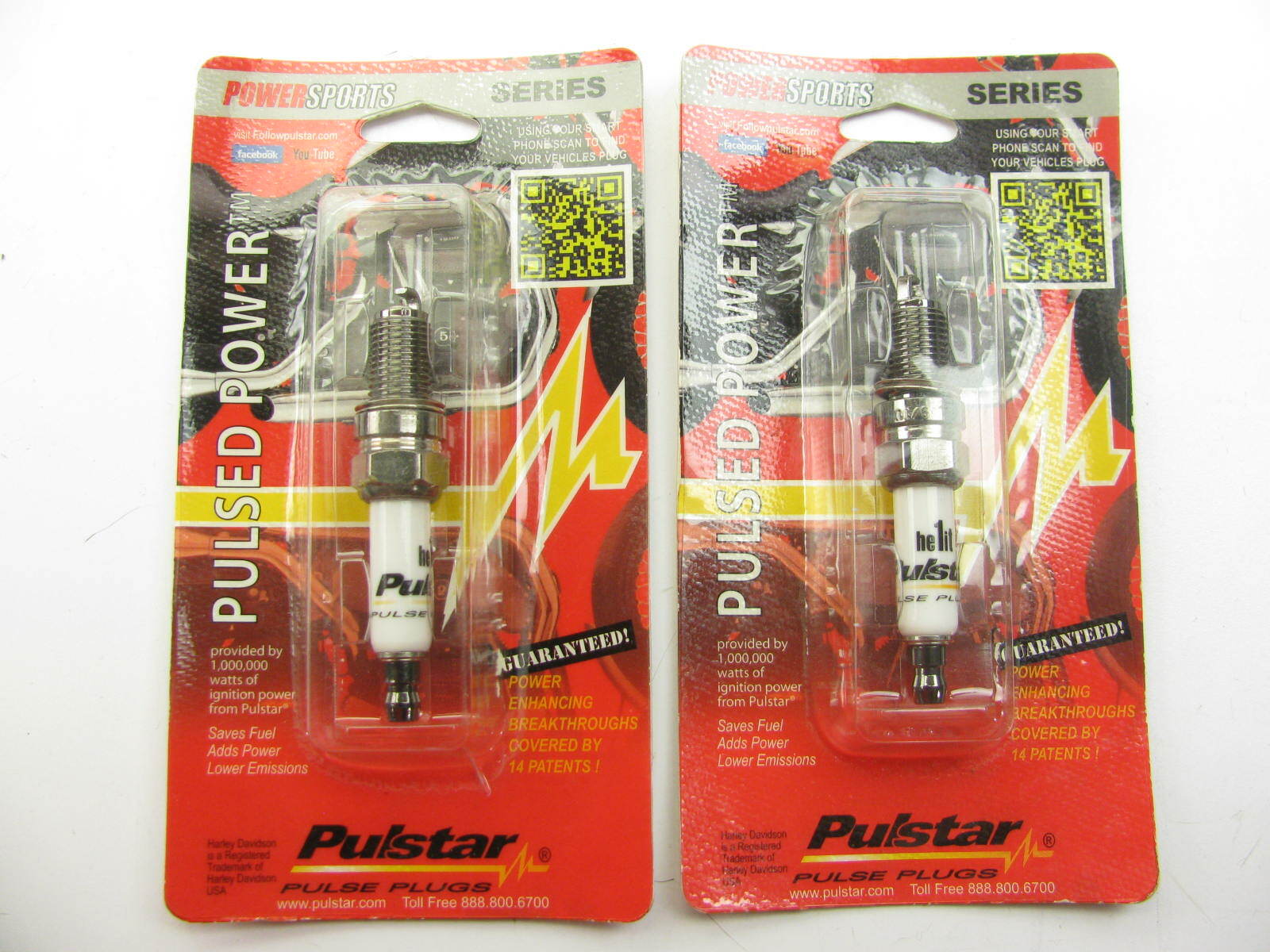 (2) Pulstar HE1IT IRIDIUM Ignition Spark Plugs PAIR For 198611 Harley
