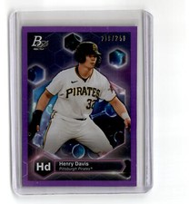 Henry Davis 2022 Bowman Platinum Precious Elements Purple #PE-23 RC /250 Pirates
