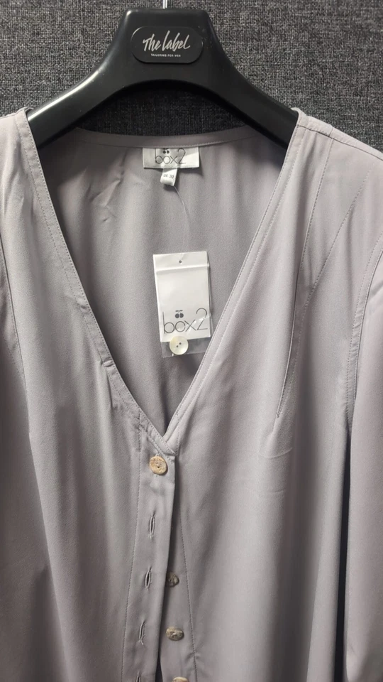 Box 2 Crepe 3 Piece Trousers Suit Jacket & Trousers Silver UK 26-30 LN141 YY 06 — 第 3/4 张图片