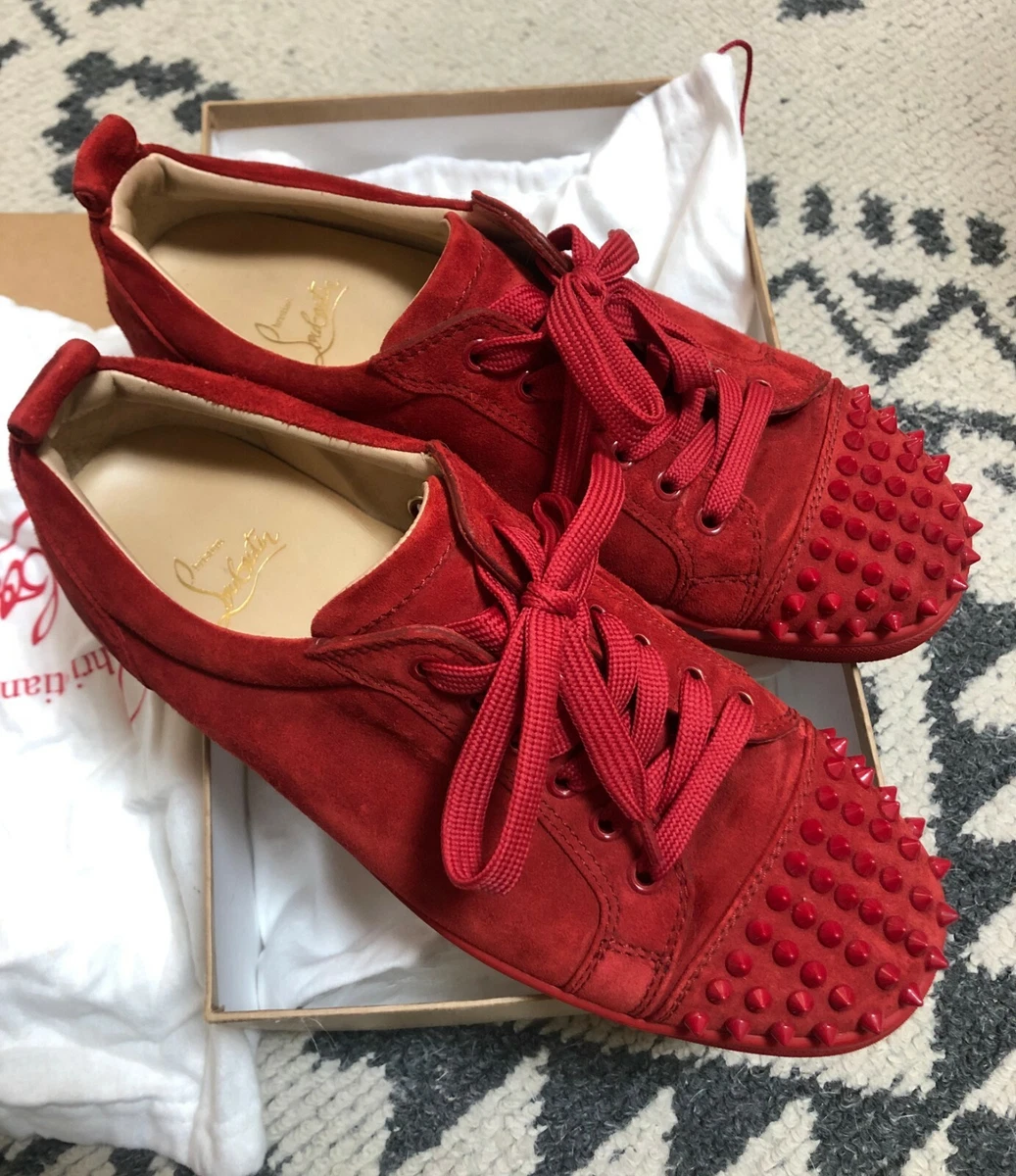 christian louboutin louis junior spikes flat veau velours 41 size