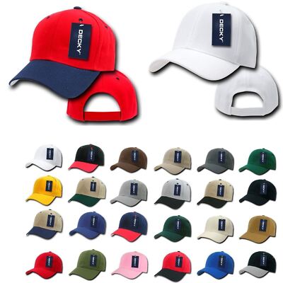 BLANK DECKY Deluxe Curve Bill Baseball Hat Hunter Green Hats Cap Caps