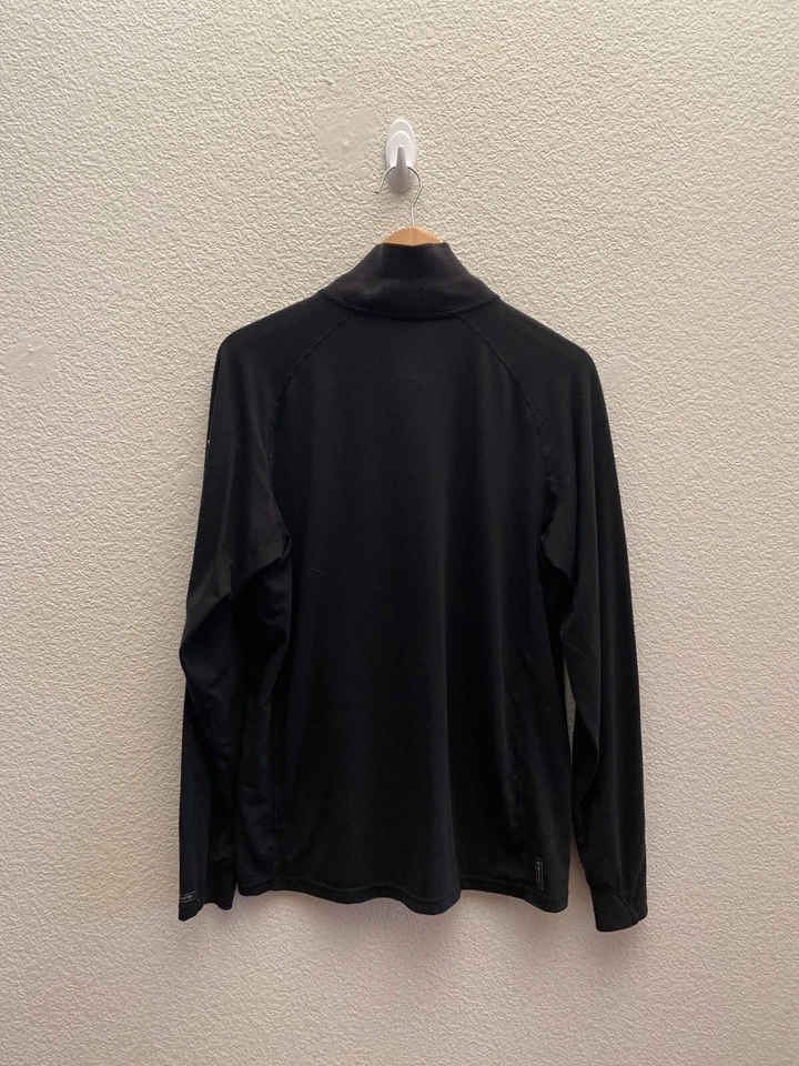 Пуловер Merrell UPF 30+ Opti-Wick 1/4 на молнии рубашка средний черный для бега на открытом воздухе - Изображение 3 из 4