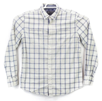 American Rag Shirt Men s Button Up LS Collared Size Medium Multicolor Plaid euc