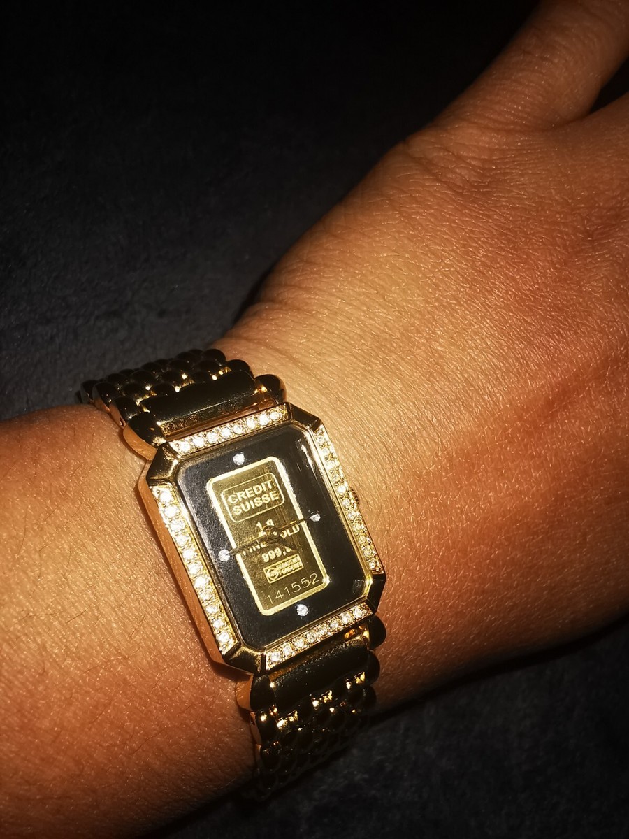 ホ*》様 GREDIT SUISSE ゴールド スクエア型時計 Vintage Credit Suisse 1 Gran 999.9 Fine Gold Watch 141552 | eBay