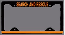 L@@K! Search and Rescue Orange Line - License Plate Frame