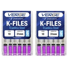 2X Size 10 31mm Endo K-Files, Endodontic Dental K Files (Stainless Steel)