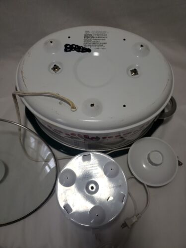 2 Rival Crock Pot Set Stoneware Large Cooker And Dipper Cherries 🍒 - Picture 12 of 12