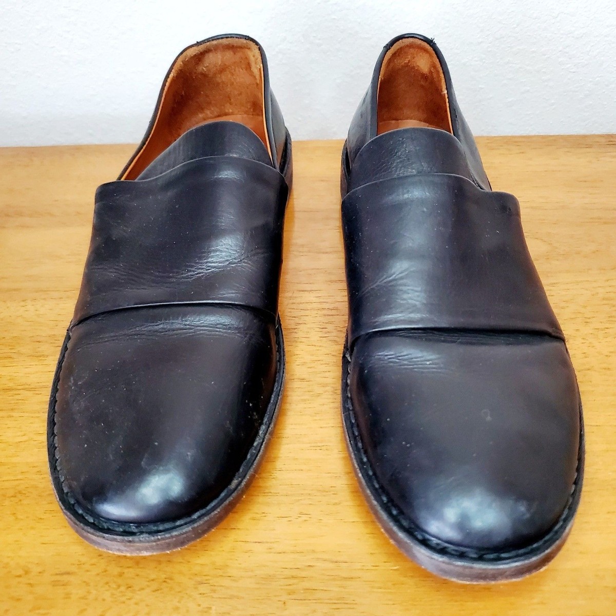 Vince MENS Black Leather Loafer Slip On Driving Shoe Casual  display picture 2