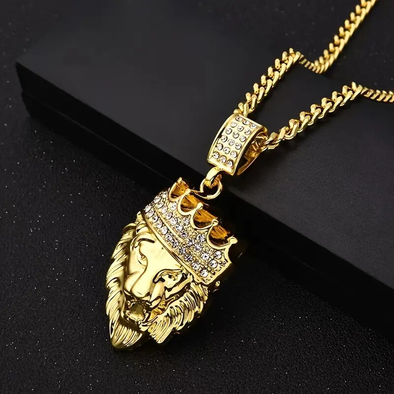 【King Ice】☆日本未入荷☆ICY RASTA LION NECKLACE Iced Classic Roaring Lion Necklace | Animal | King Ice