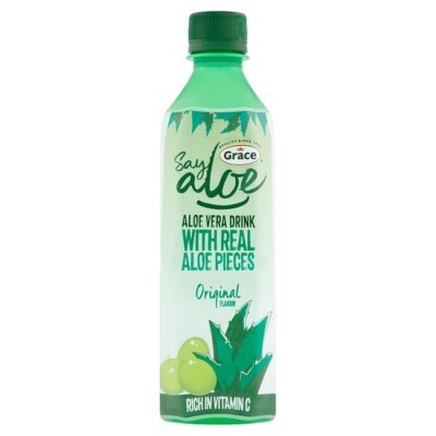 24 x Grace Say Aloe Vera Drink Original Flavour 500ml Pop FREE DELIVERY |  eBay